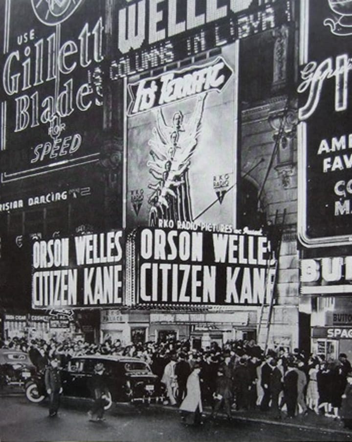 Photo of “Citizen Kane” premiere at the RKO Palace on Broadway in New York.