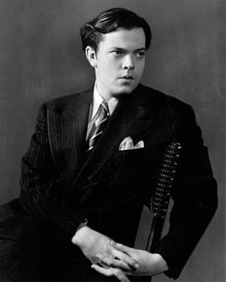 Photo of Orson Welles as a young man.